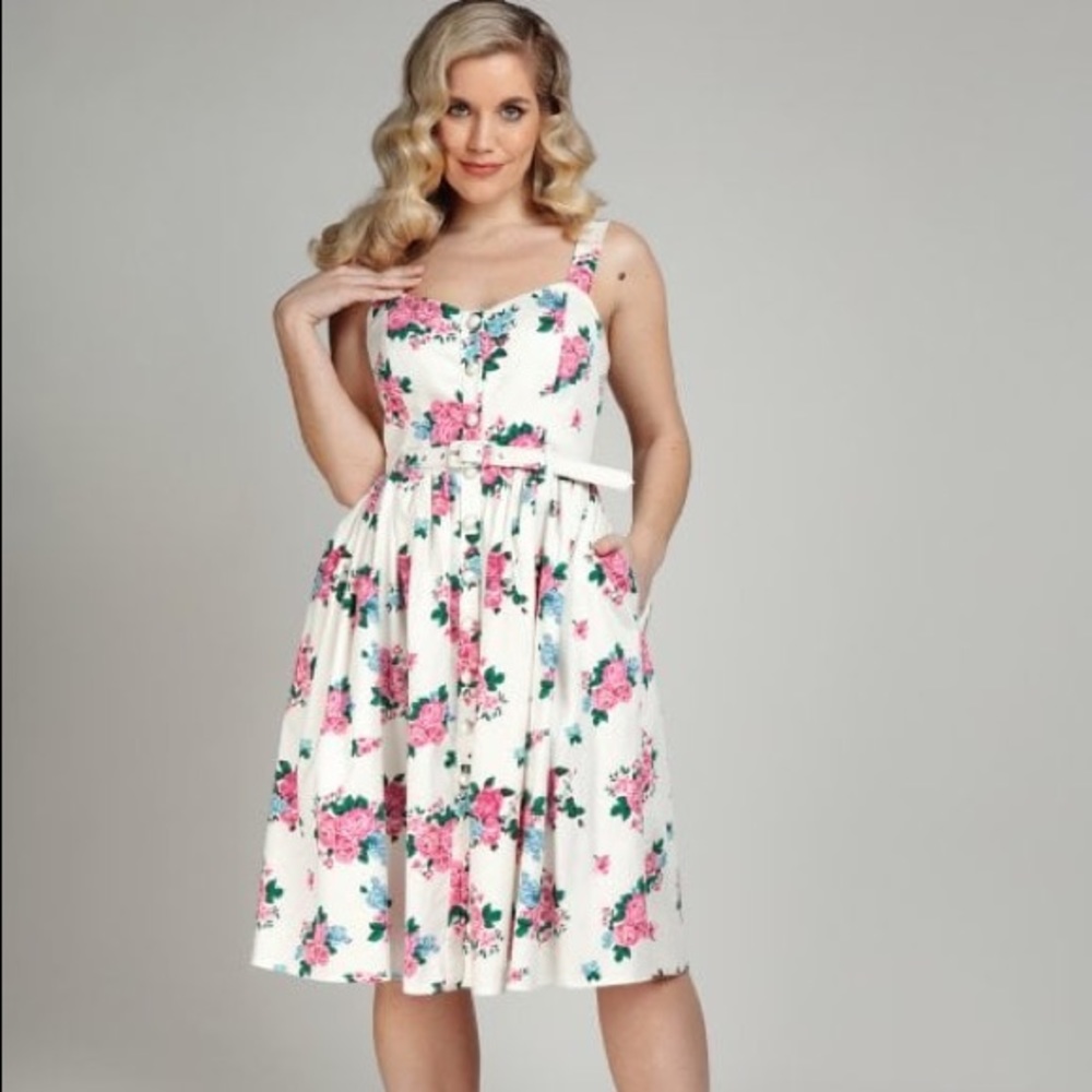 BNWT Collectif UK 16 Jemima Floral Swing Dress
